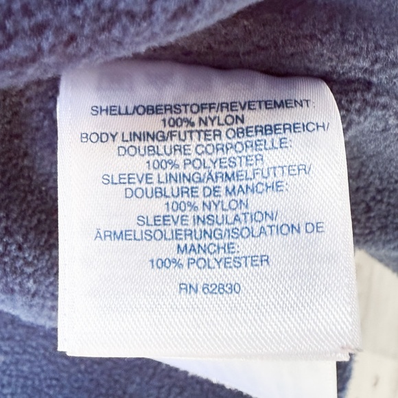 Lands’ End Boys XL 18-20 Squall Jacket Blue Waterproof Fleece Lined Hooded Coat - Picture 11 of 13